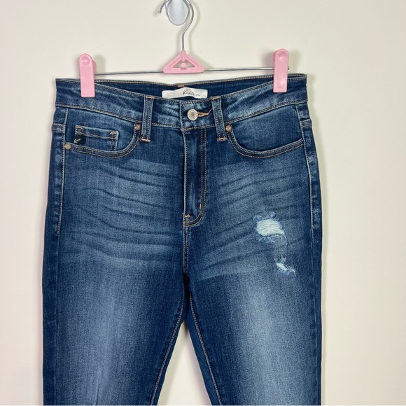 KanCan Distressed Ripped Skinny High Rise Denim Jeans Women Size 7 / 27 - Picture 3 of 8